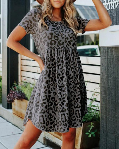 Melarey Leopard Printed Mini Dress - Melarey Boutique