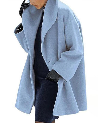Melarey Solid One Button Loose Coat (7 Colors) - Melarey Boutique